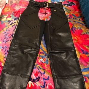 HARLEY DAVIDSON women’s chaps. Adjustable tie in back. Worn once sz S